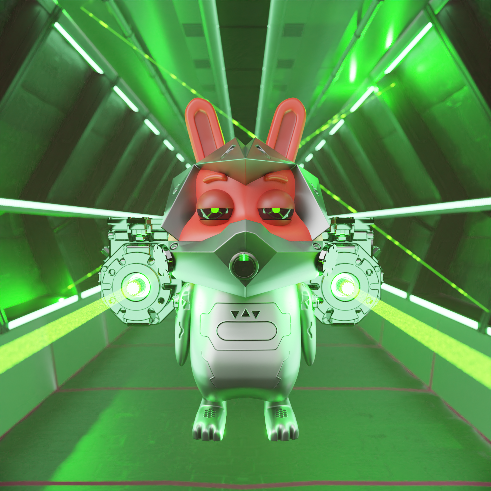#123 Machine Greenie Rebbit NFT on Algorand