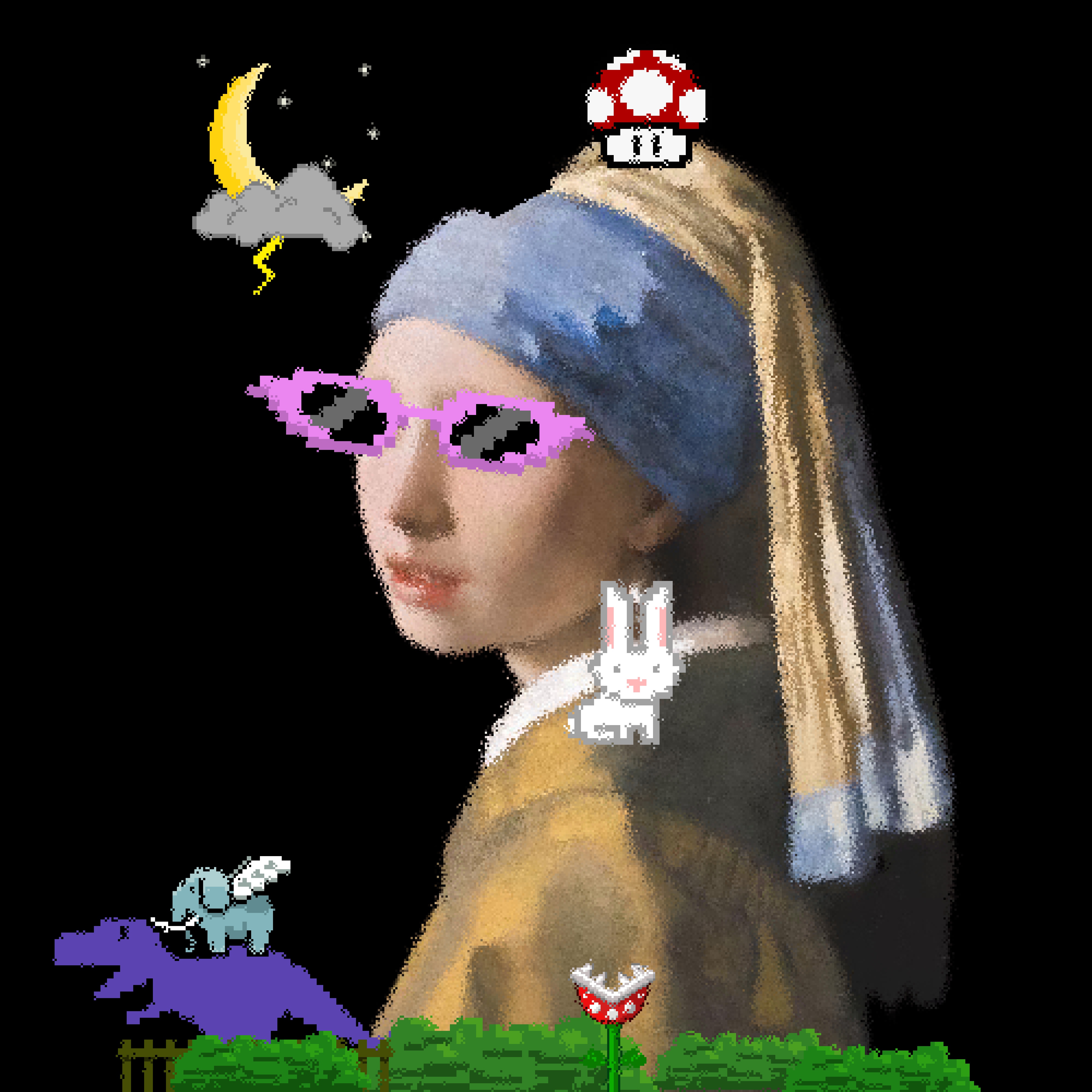 A Girl with Pixellate Things NFT on Algorand