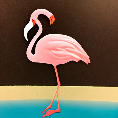 Flat Flamingo 1