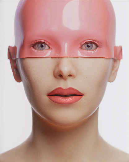 Pink Plastic Mask