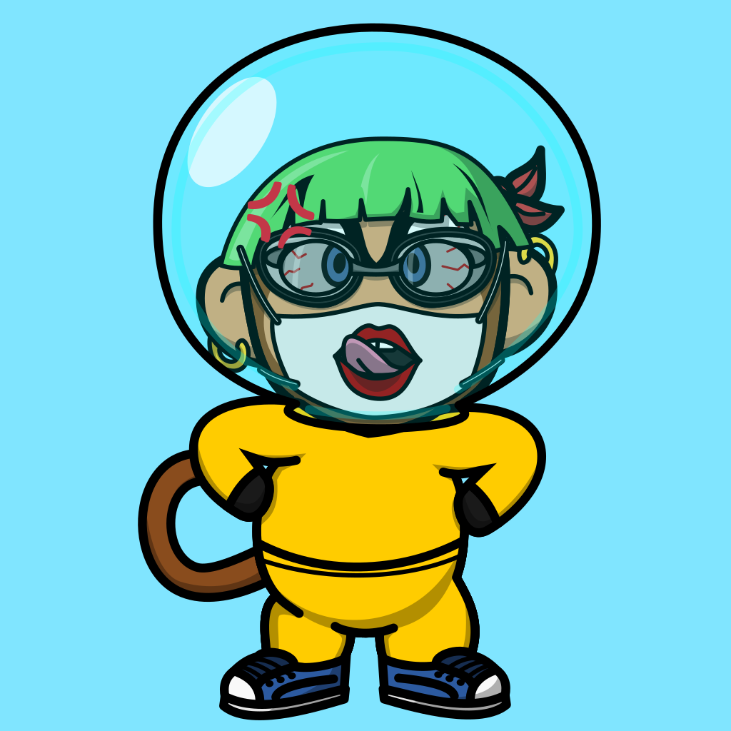Covid Space Monkey #158 NFT on Algorand