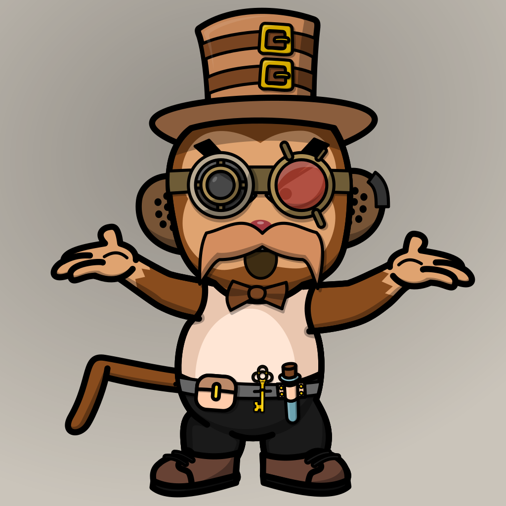 Steampunk Space Monkey #217 NFT on Algorand