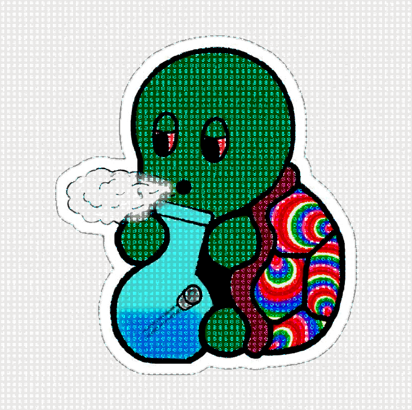 Stoned Turtle with Bong #3
