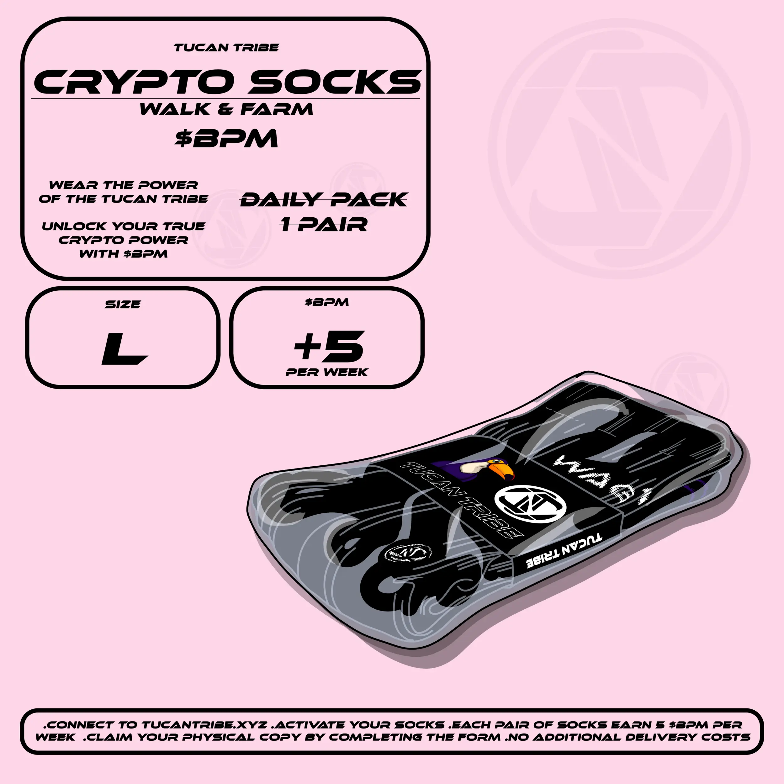 Tucan Tribe Crypto Socks #186 NFT on Algorand