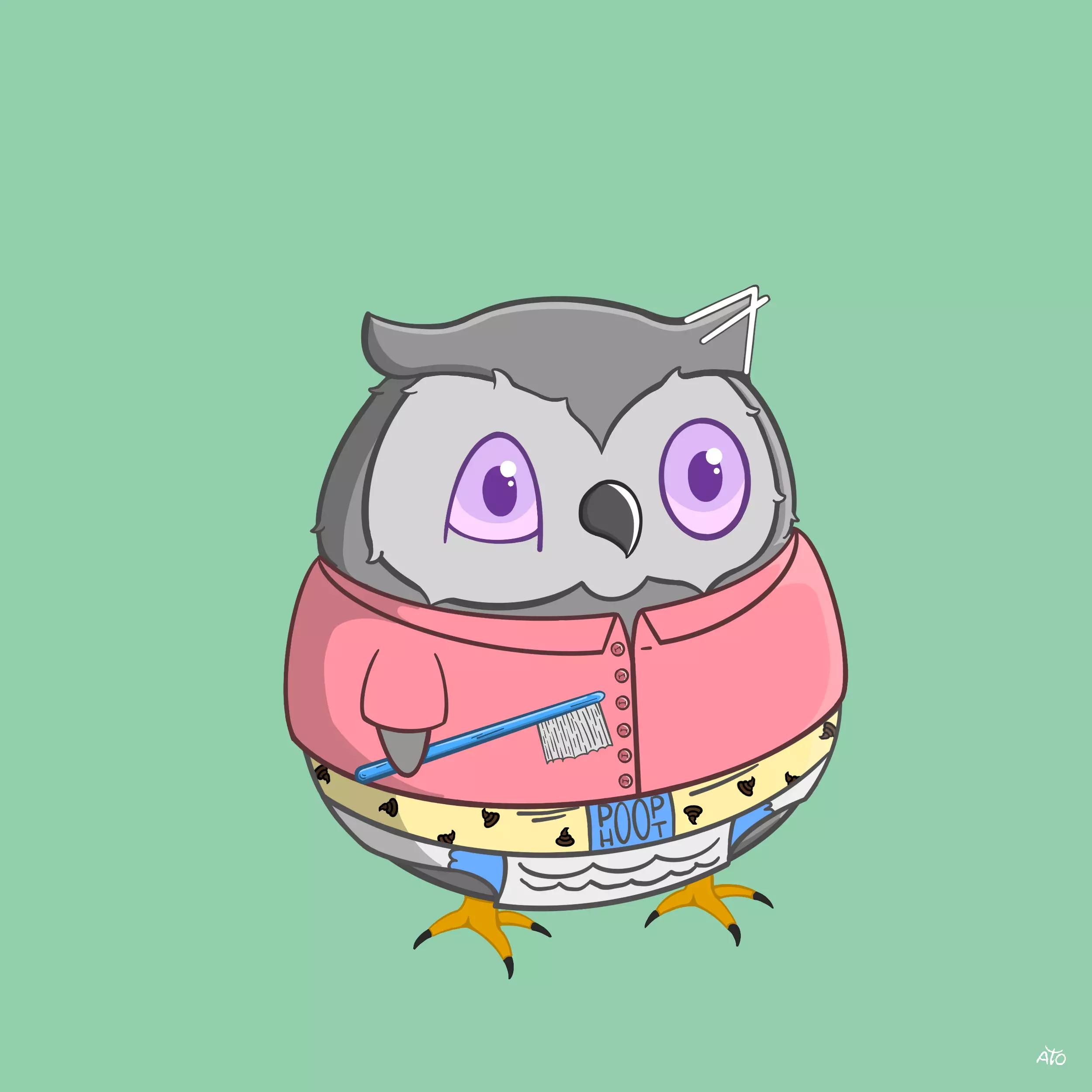 Baby Hoot Group #5486 NFT on Algorand