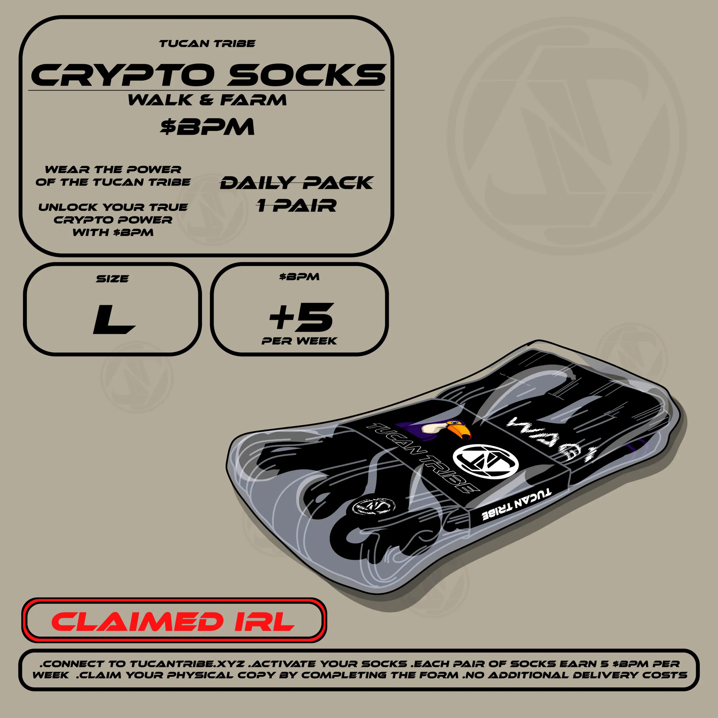 Tucan Tribe Crypto Socks #165 NFT on Algorand