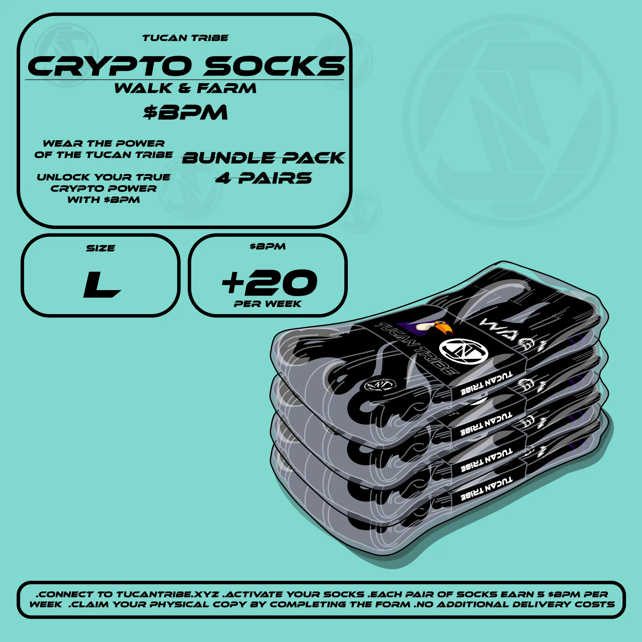 Tucan Tribe Crypto Socks #318 NFT on Algorand