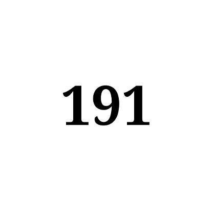 Number 191