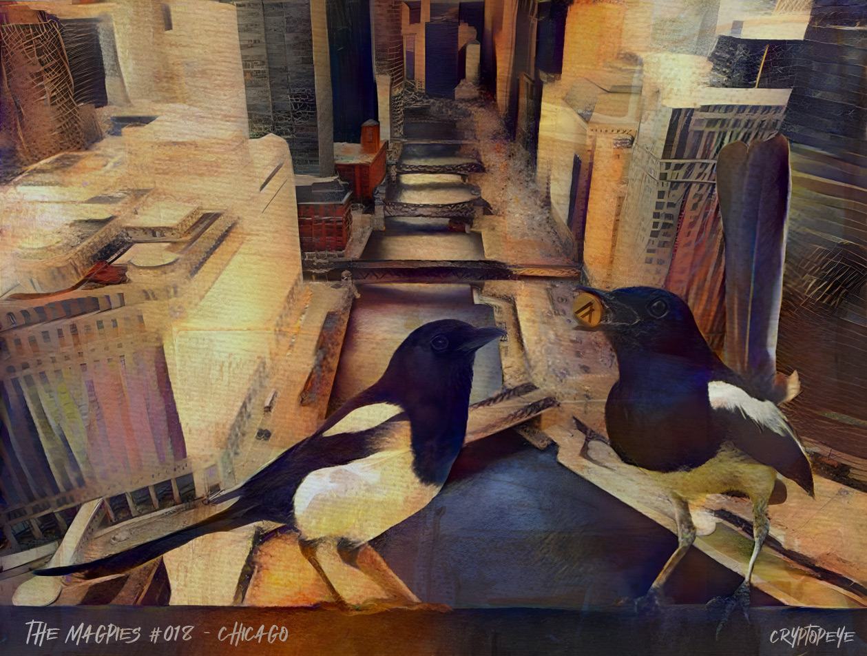 The Magpies #018 - Chicago NFT on Algorand