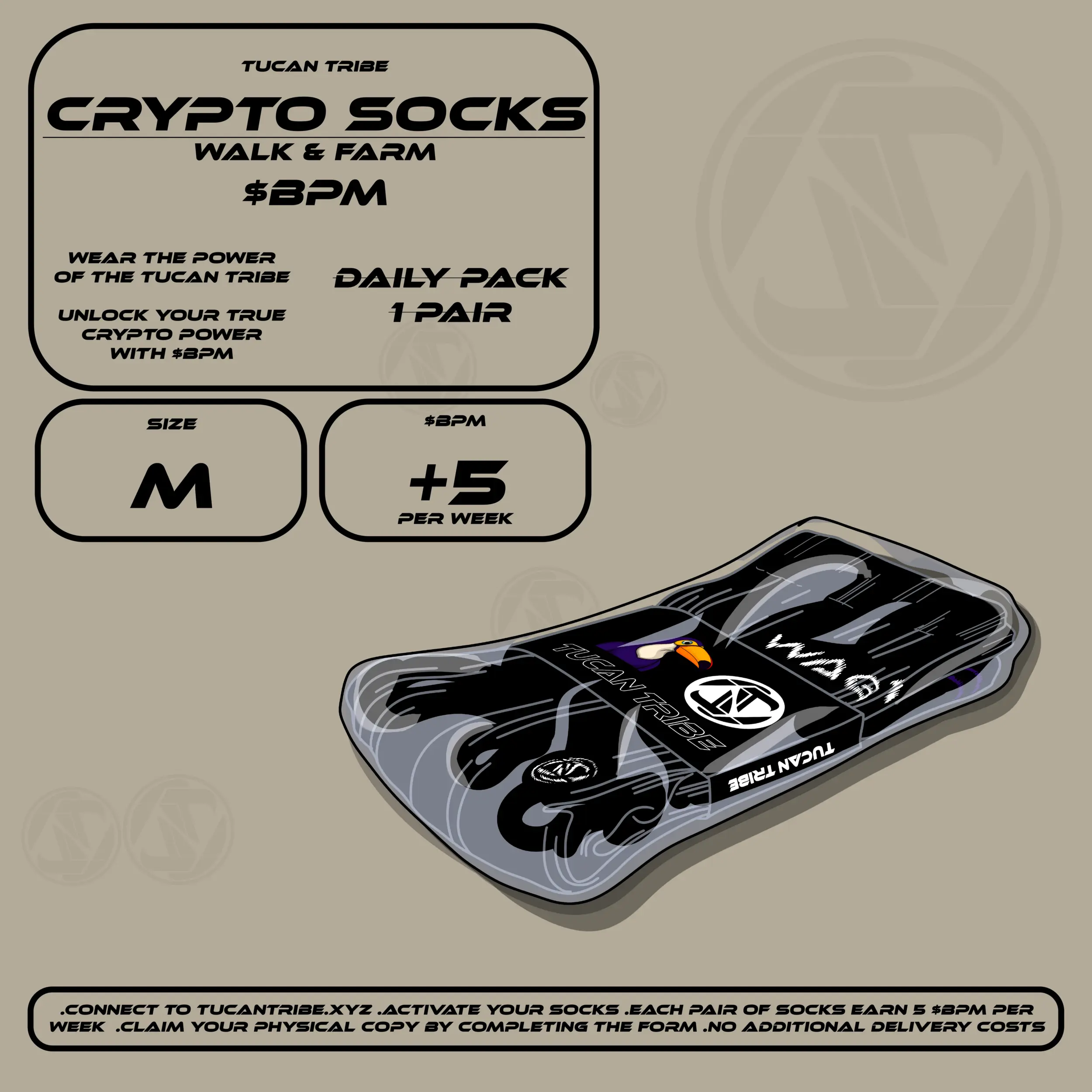 Image of Tucan Tribe Crypto Socks #33