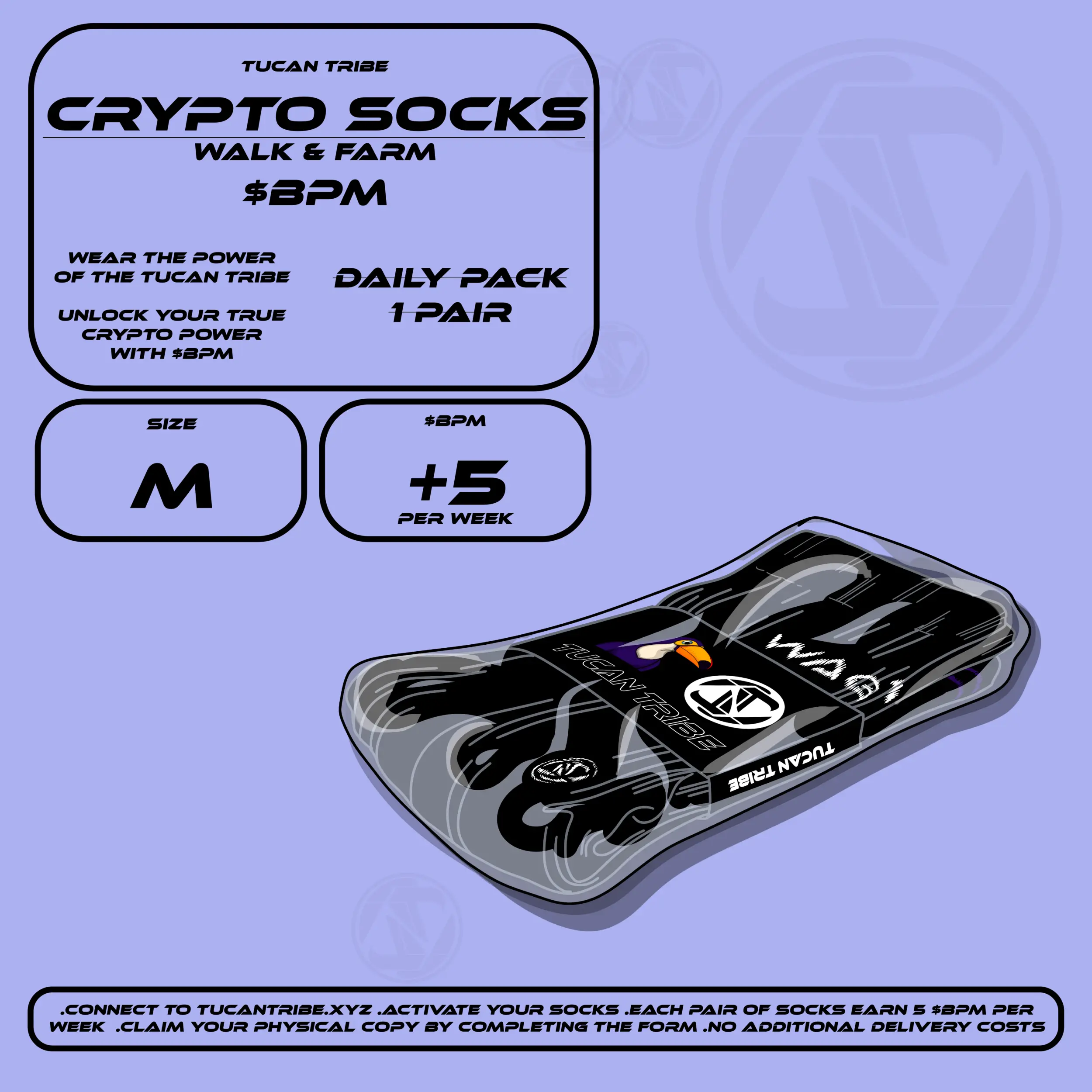 Image of Tucan Tribe Crypto Socks #66