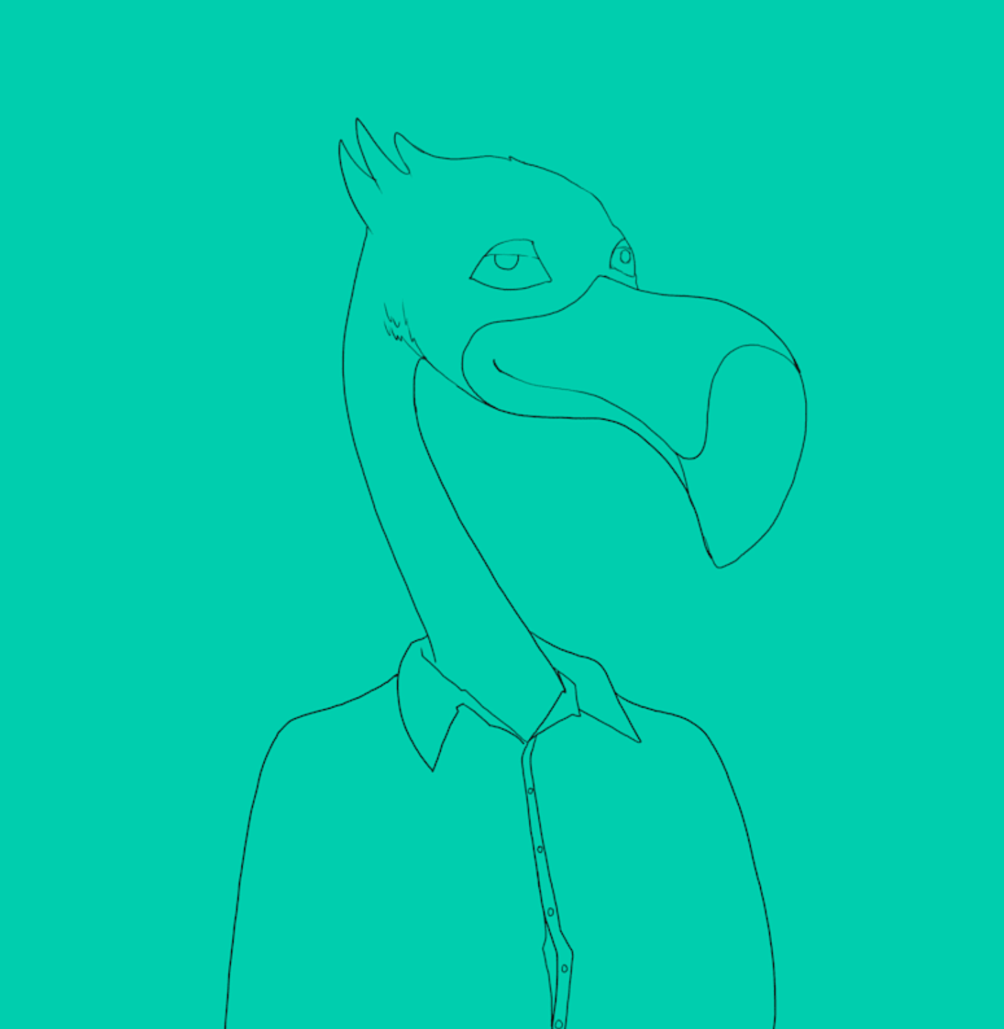 Eclectic Flamingo #000 NFT on Algorand