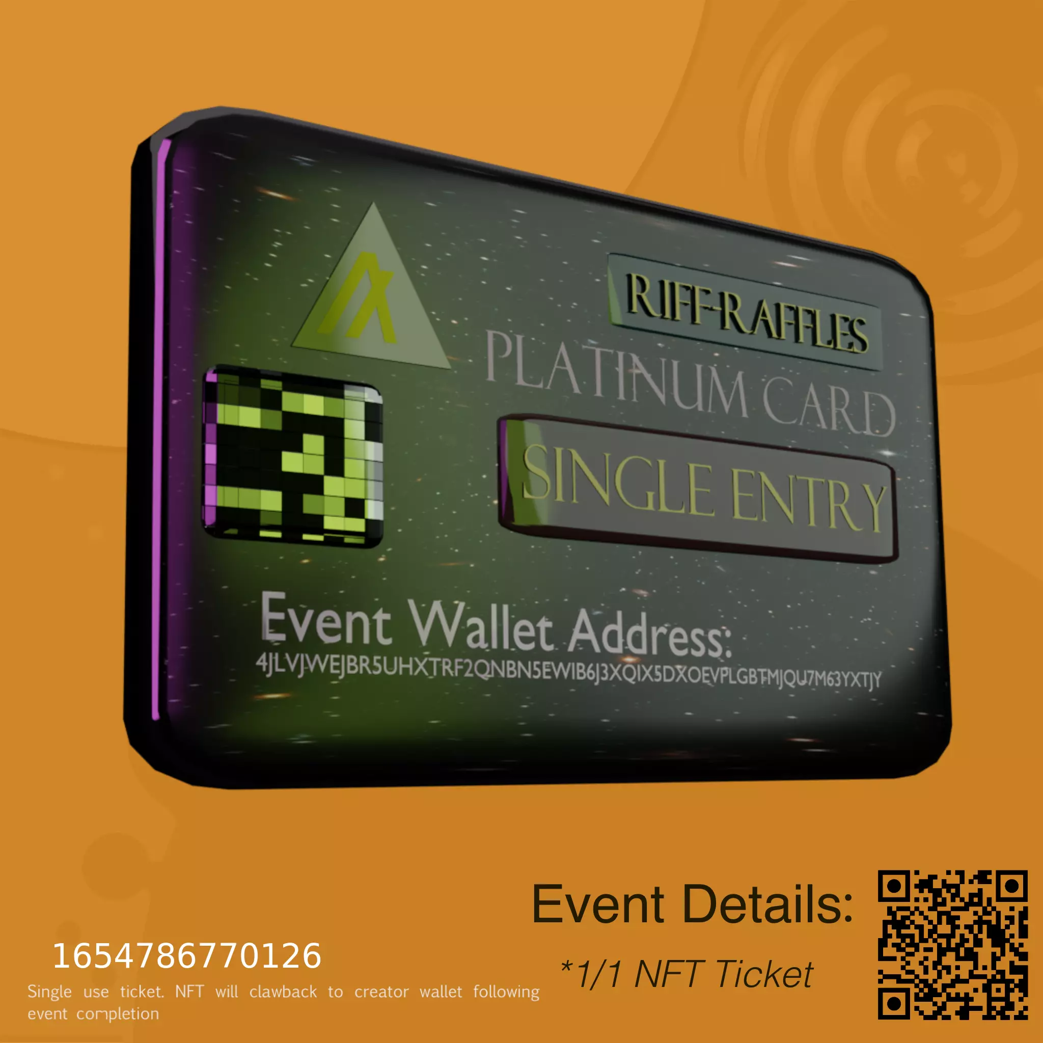 Riff-Raffles-Platinum #208 NFT on Algorand
