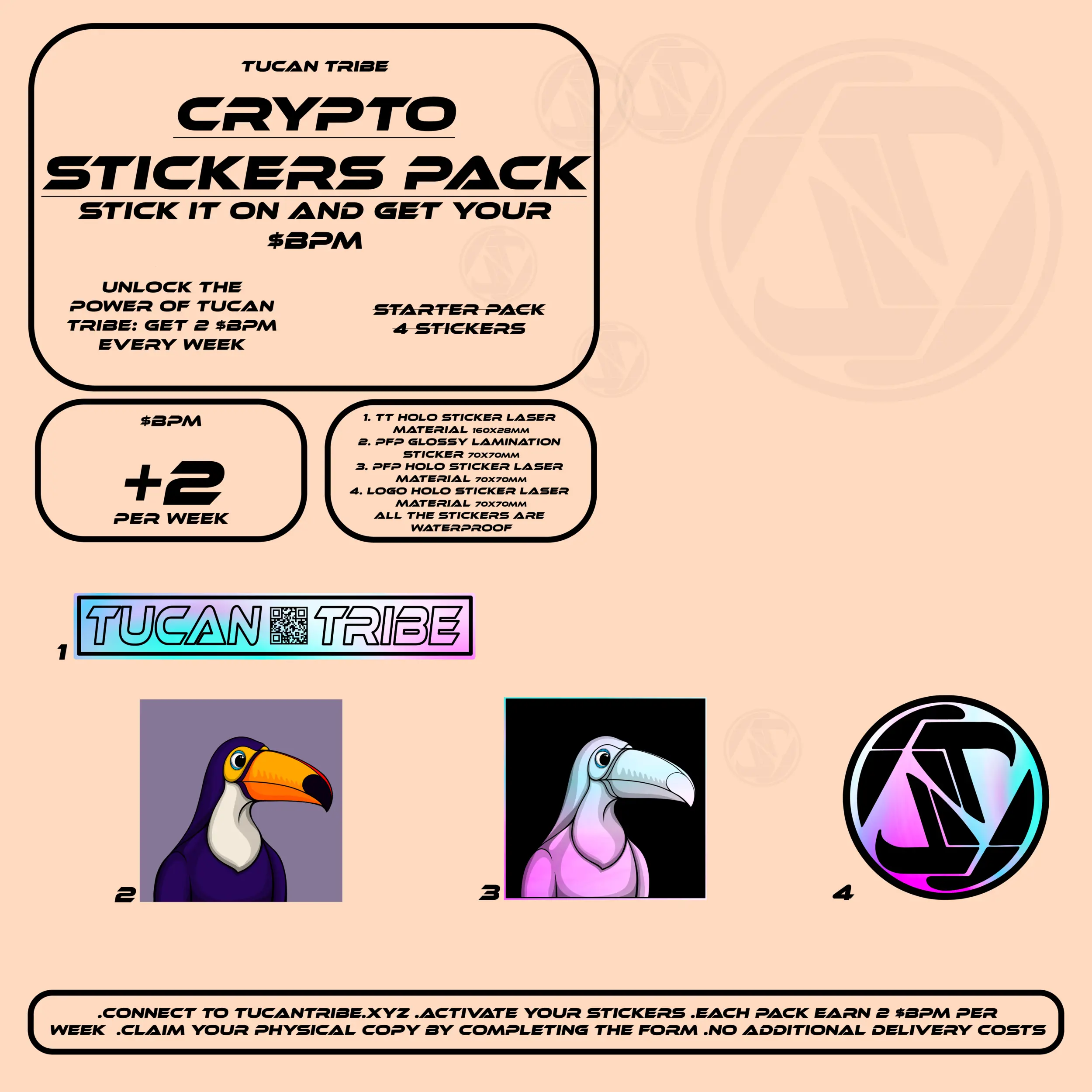 Tucan Tribe Crypto Stickers #374 NFT on Algorand