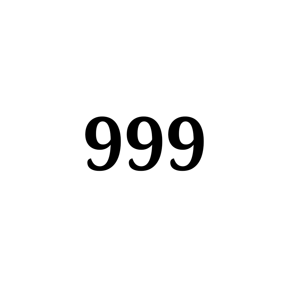 Number 999 NFT on Algorand
