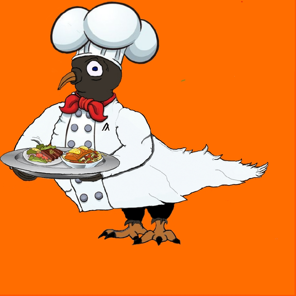 An image of Ghettopigeonsnft #35 Chef pigeon