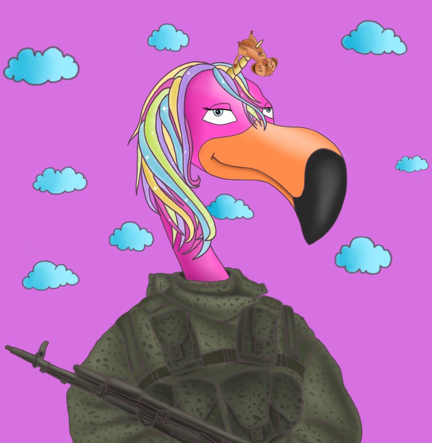 Eclectic Flamingo #172 NFT on Algorand
