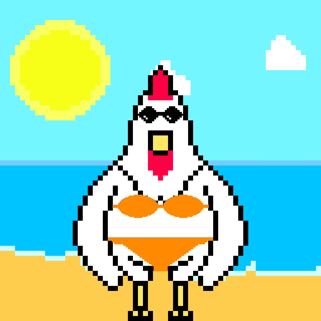 Pixel Chicken #34 NFT on Algorand