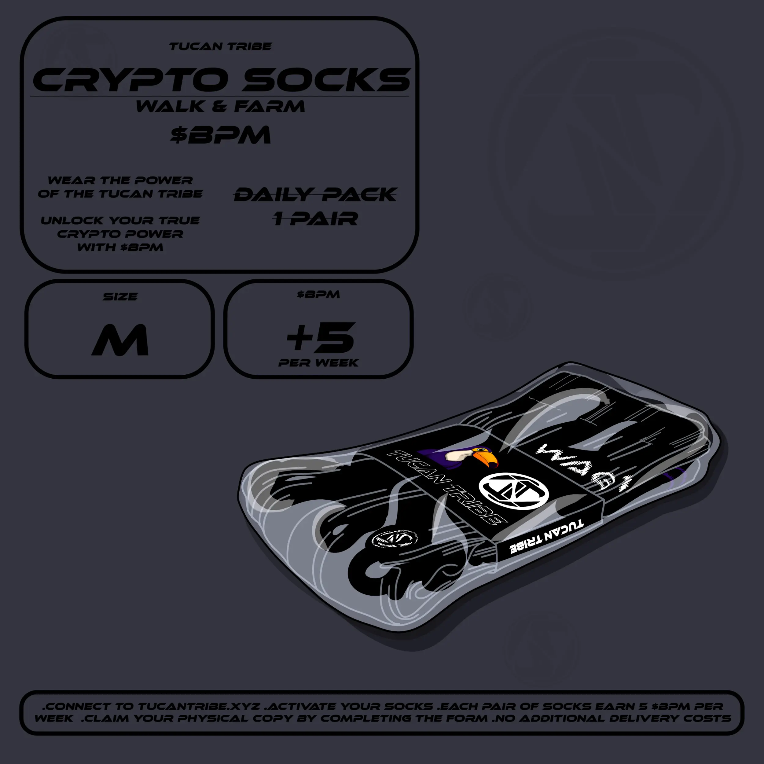 Tucan Tribe Crypto Socks #34 NFT on Algorand