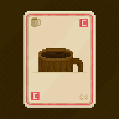 Wood Mug Caffeine Card