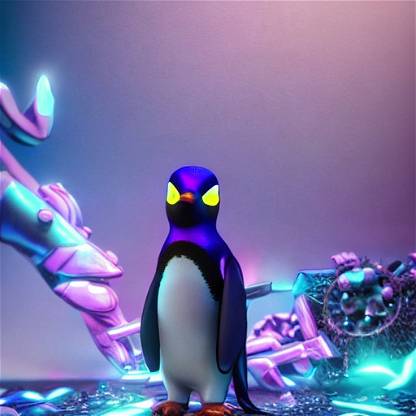 Purp Penguin #003
