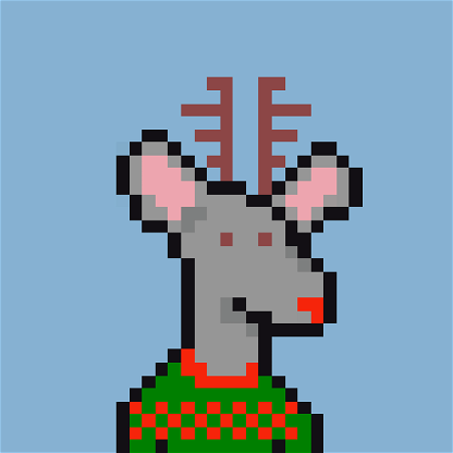 pixel holiday mouse #2