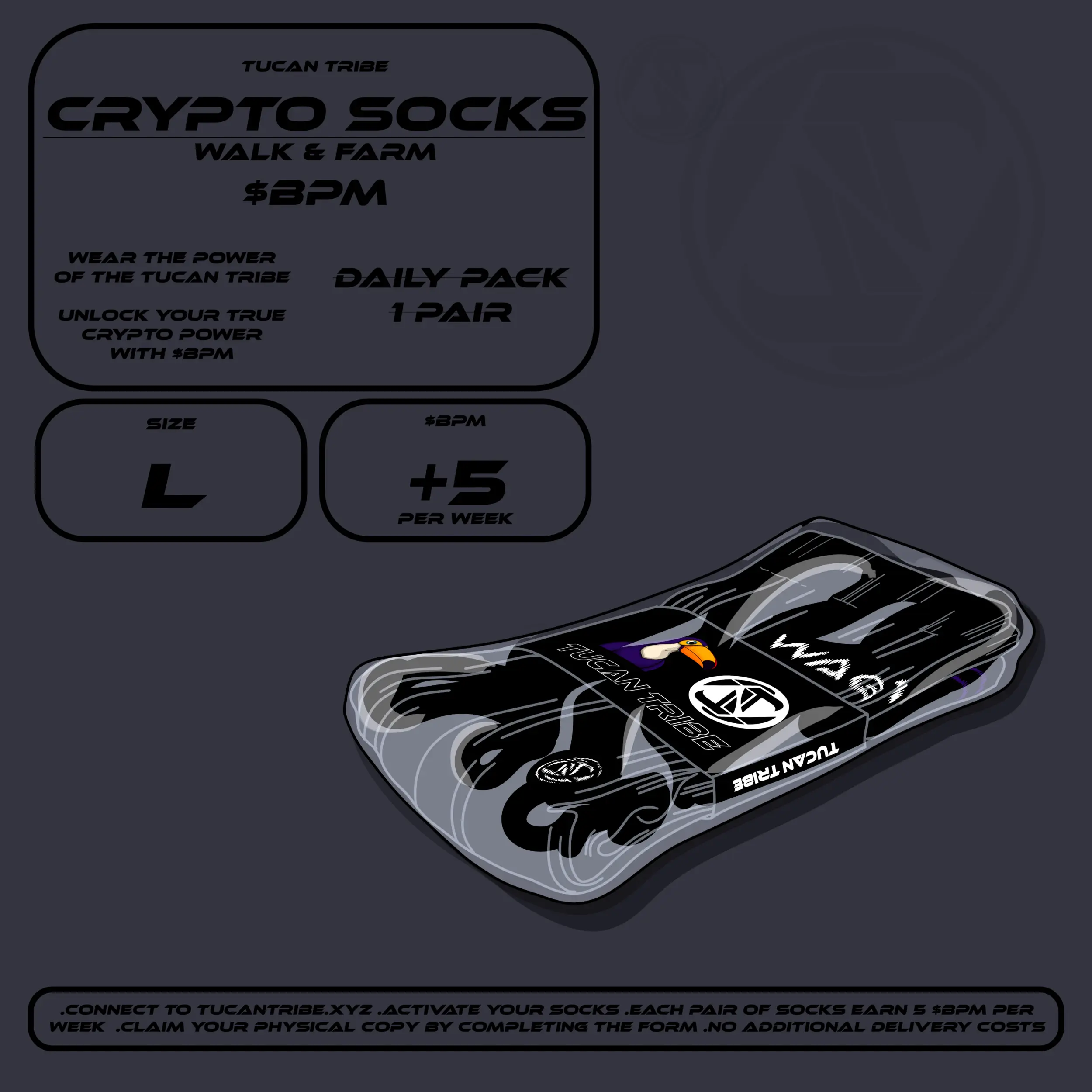 Tucan Tribe Crypto Socks #254 NFT on Algorand