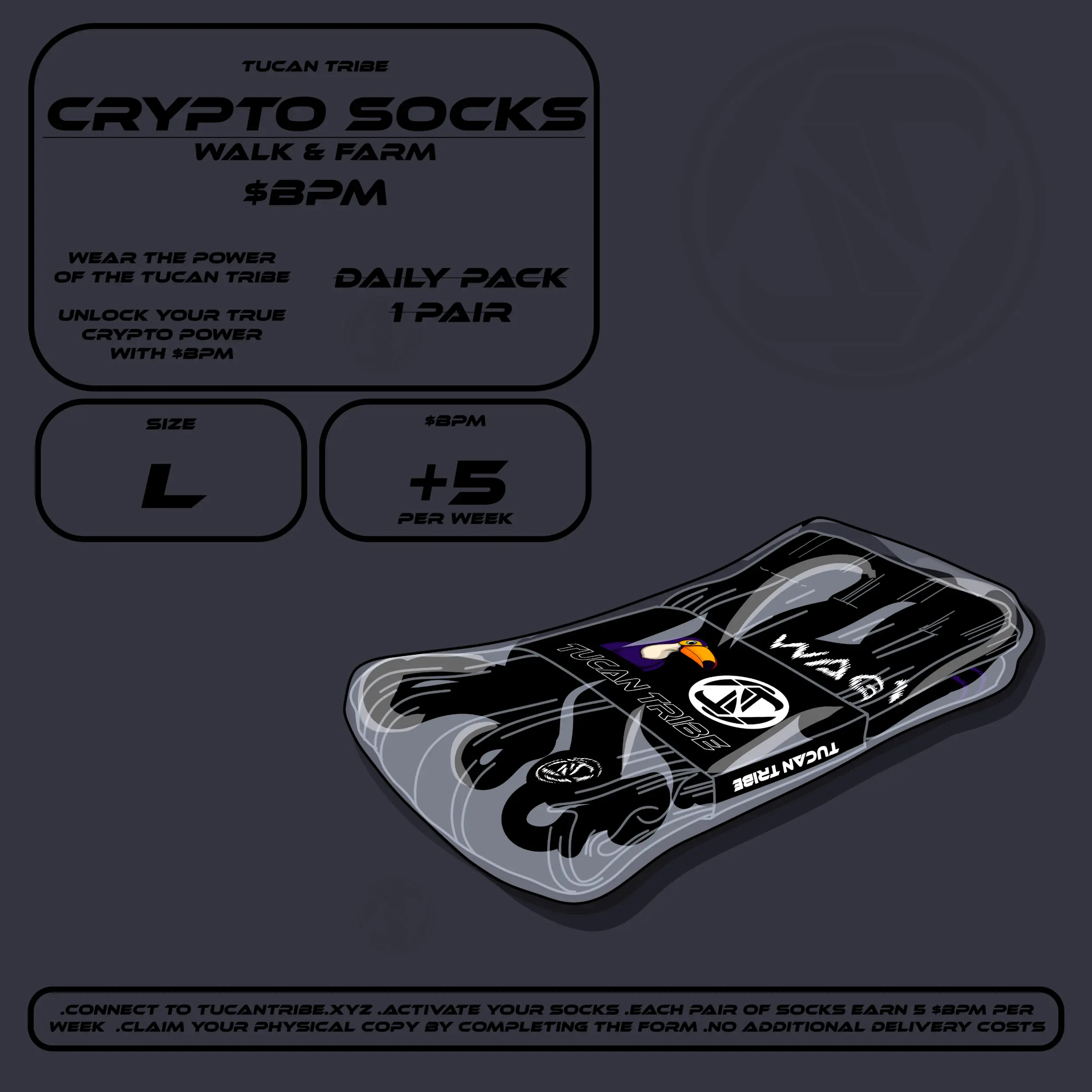 Tucan Tribe Crypto Socks #297 NFT on Algorand