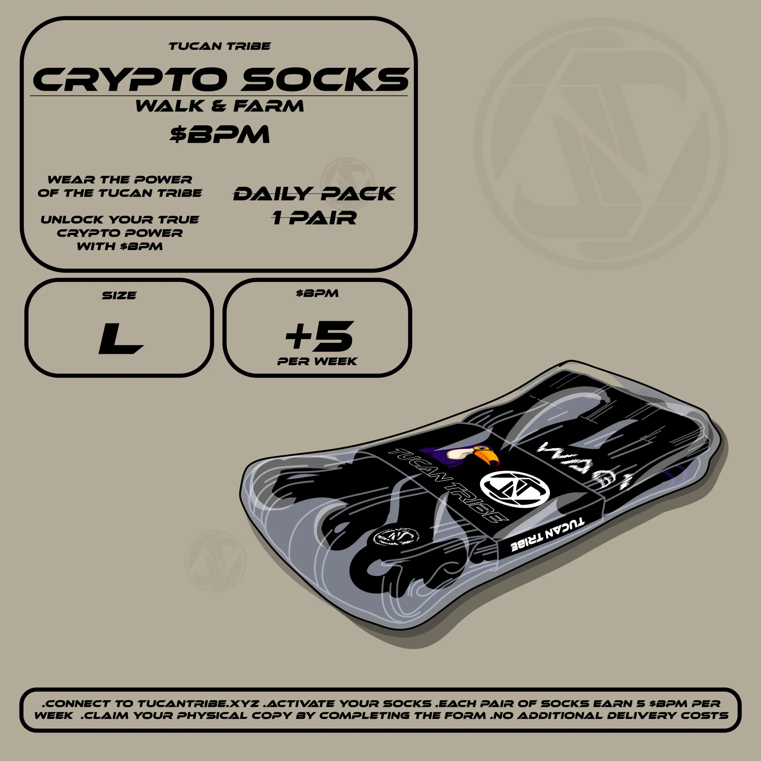 Tucan Tribe Crypto Socks #136 NFT on Algorand
