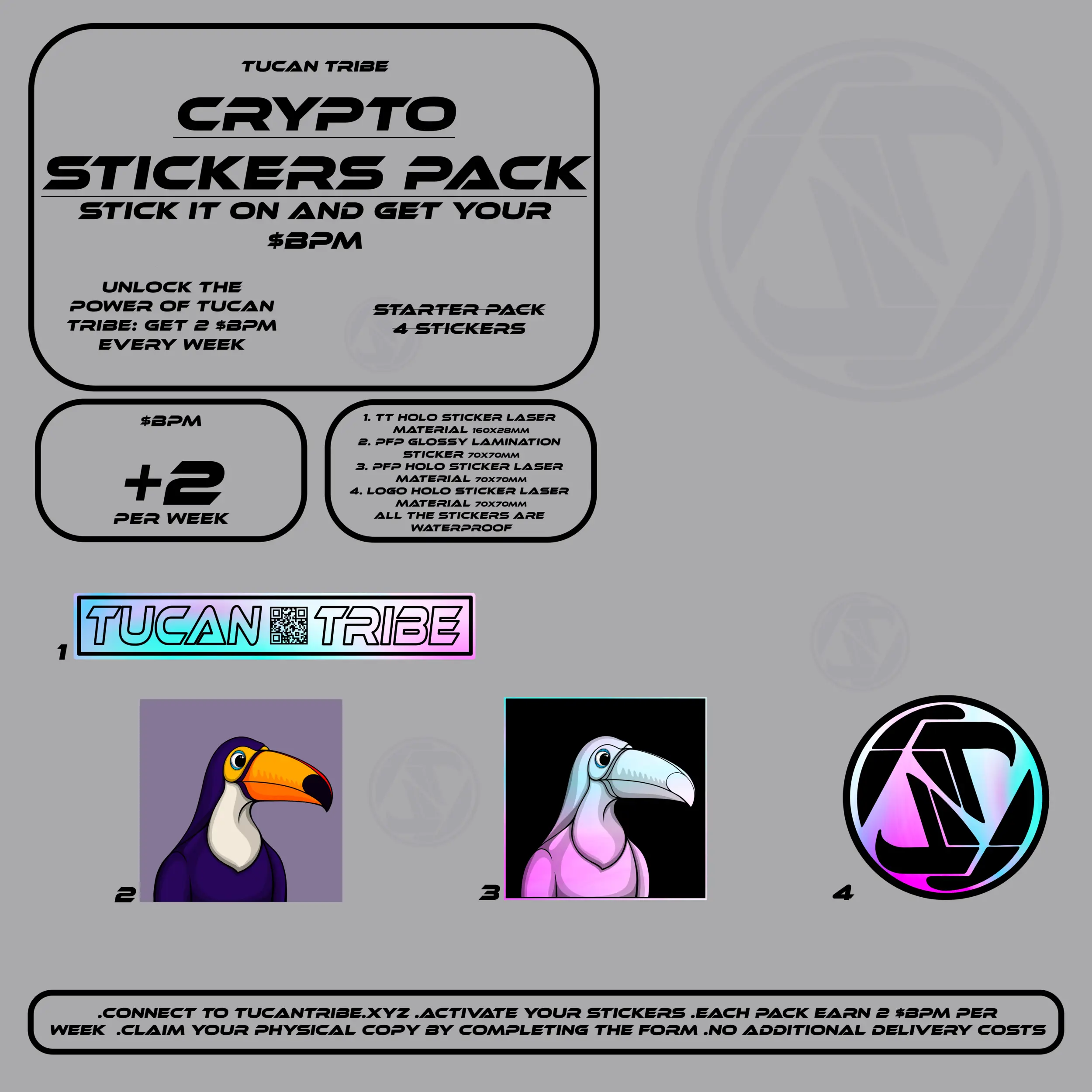Tucan Tribe Crypto Stickers #420 NFT on Algorand