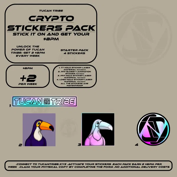 Image of Tucan Tribe Crypto Stickers  #93