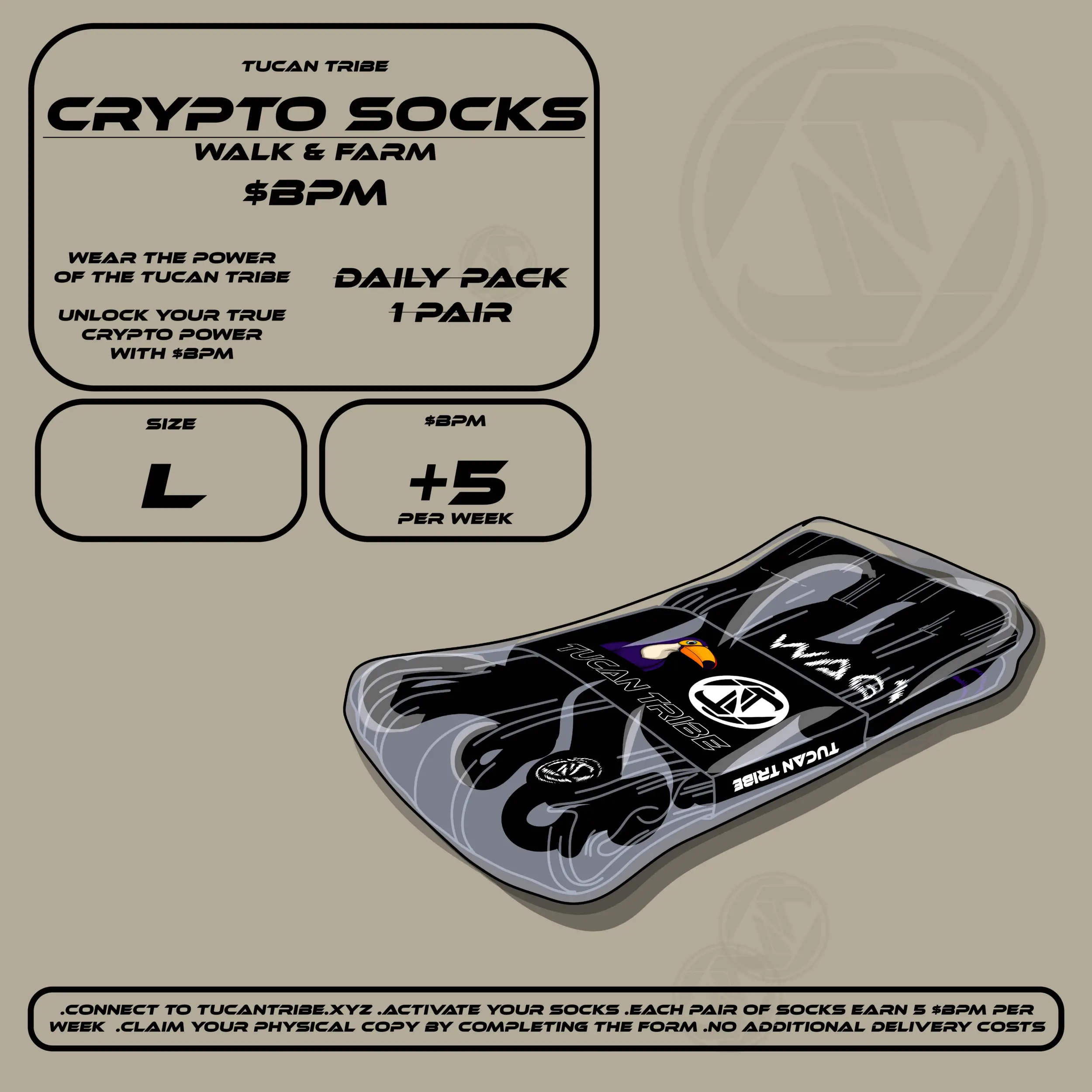 Tucan Tribe Crypto Socks #117 NFT on Algorand