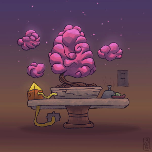 An image of AlgoFauna #2: Pink Cloud Bonsai