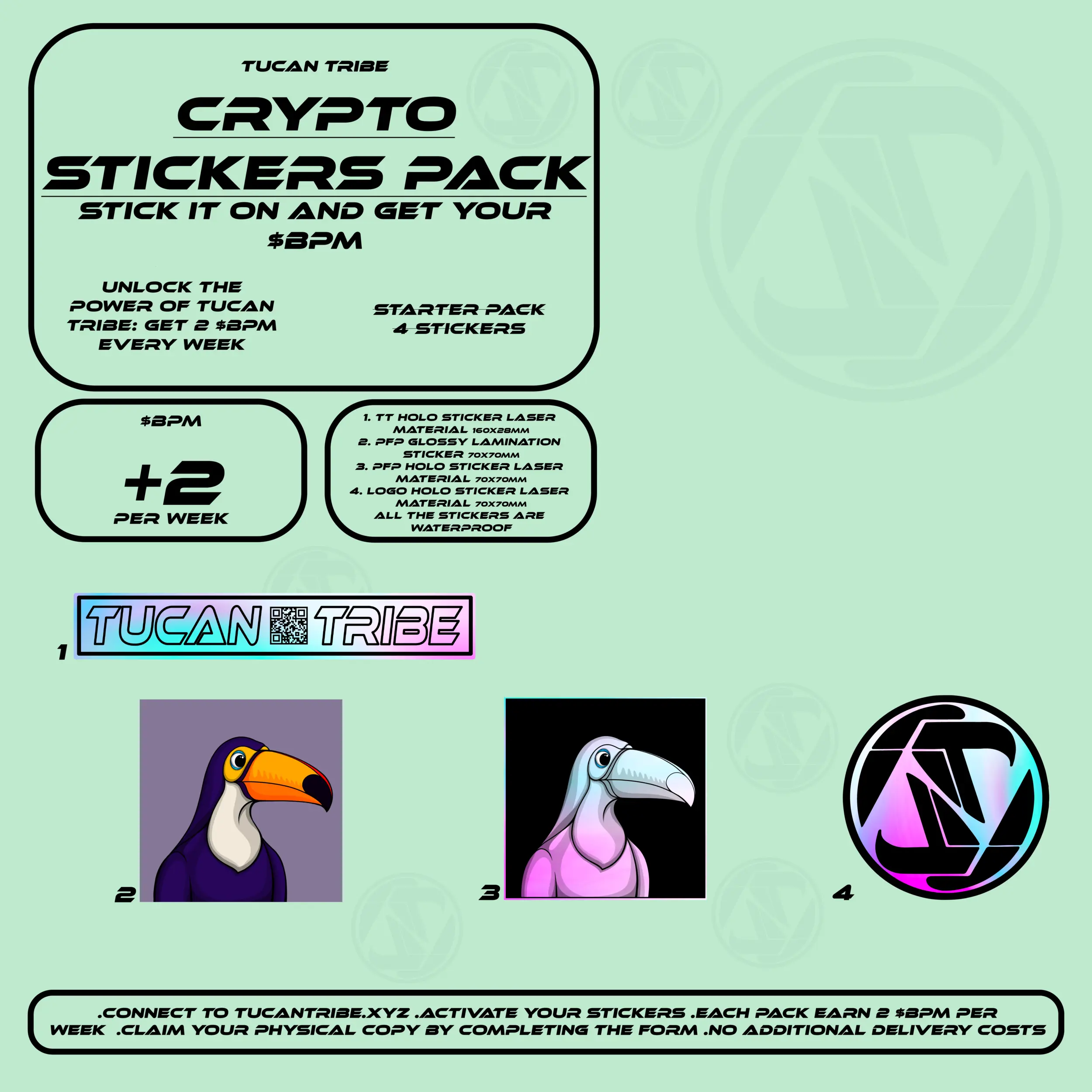 Tucan Tribe Crypto Stickers  #60 NFT on Algorand