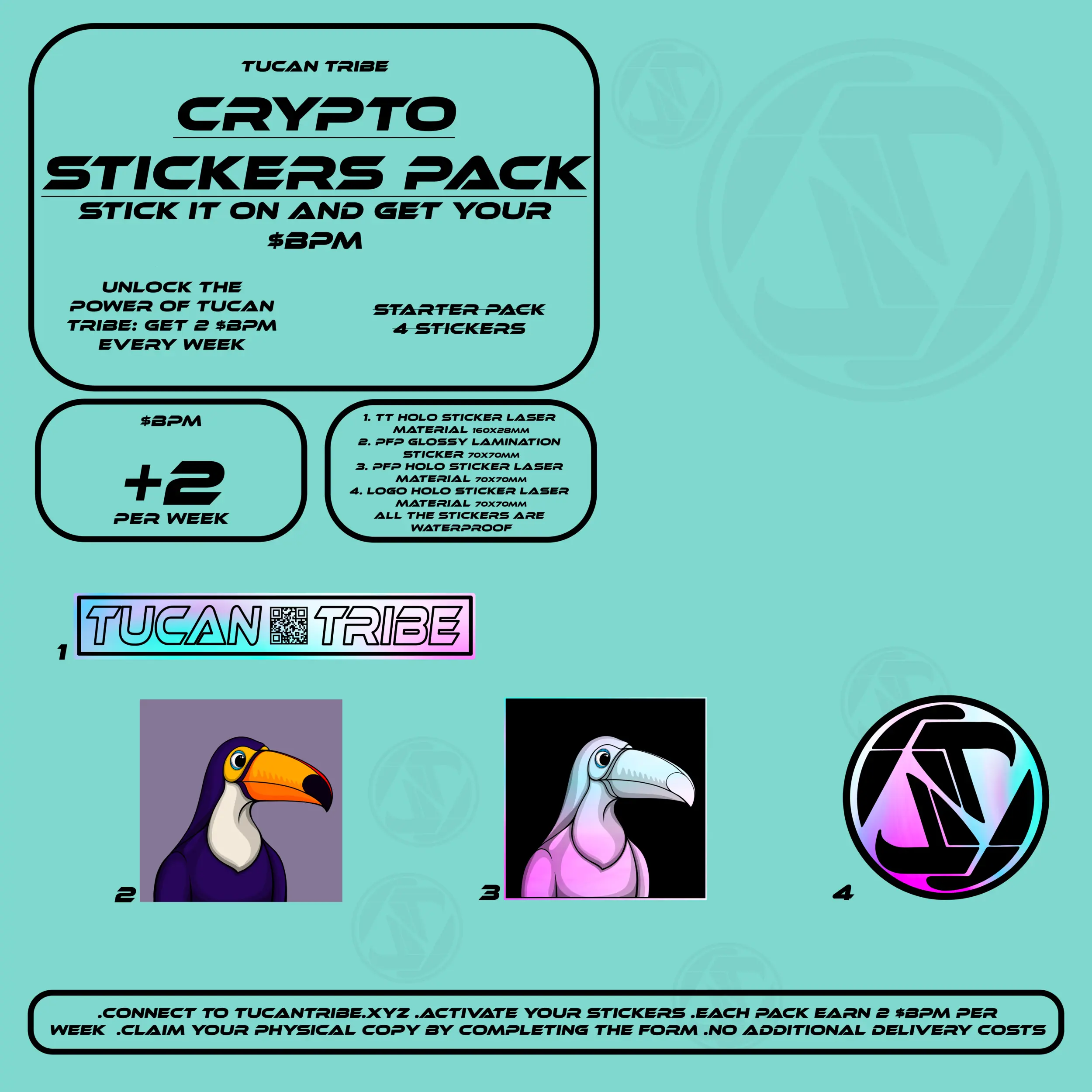 Tucan Tribe Crypto Stickers #244 NFT on Algorand