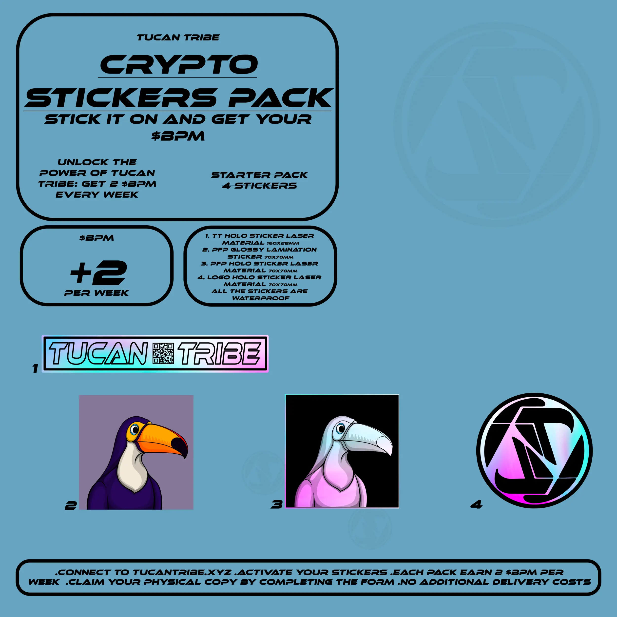 Tucan Tribe Crypto Stickers #147 NFT on Algorand