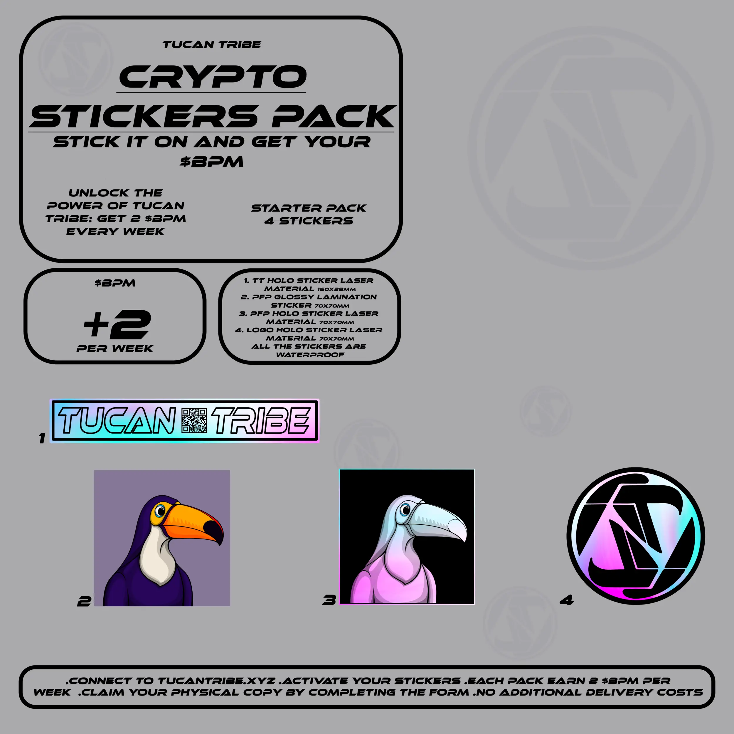 Tucan Tribe Crypto Stickers #380 NFT on Algorand