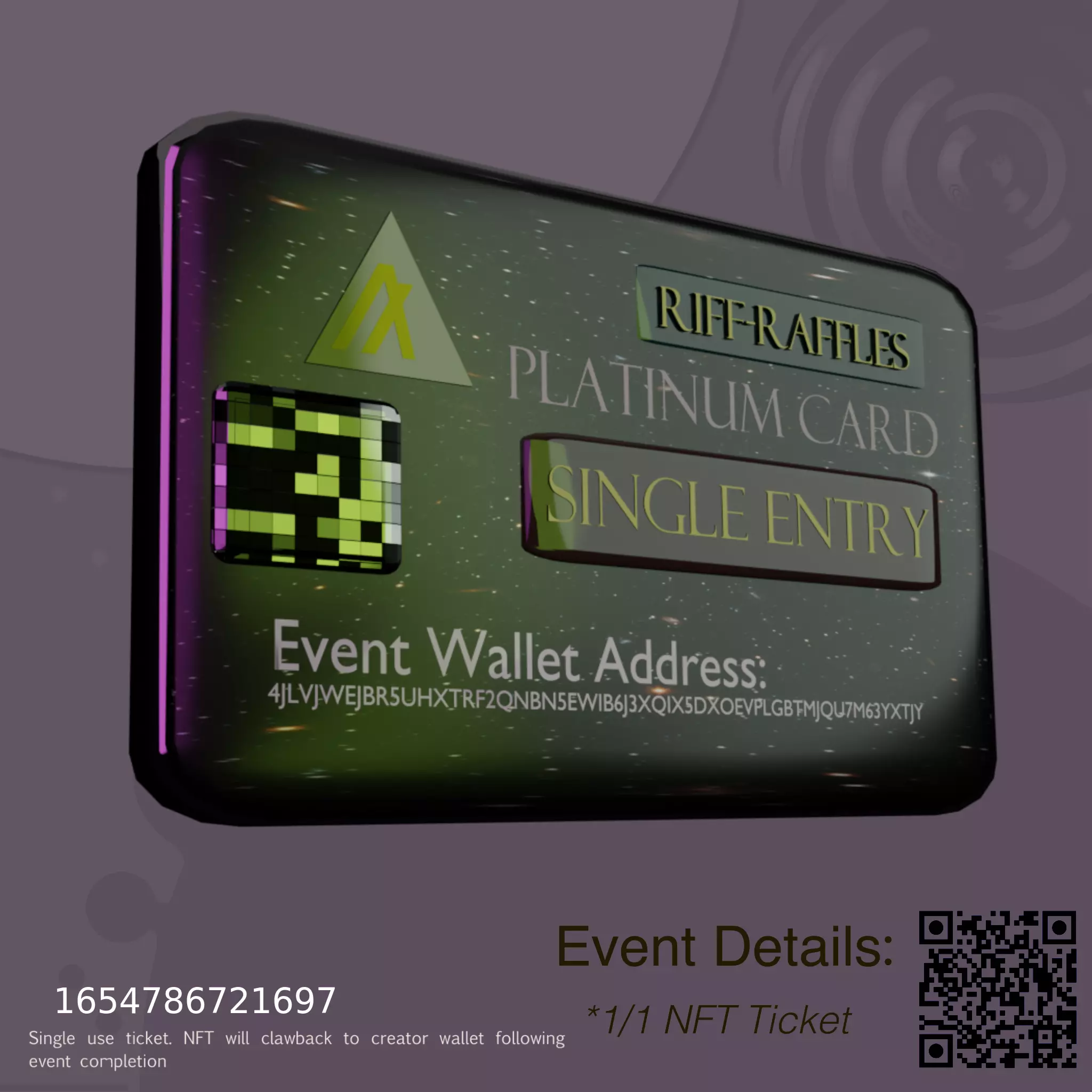 Riff-Raffles-Platinum #114 NFT on Algorand