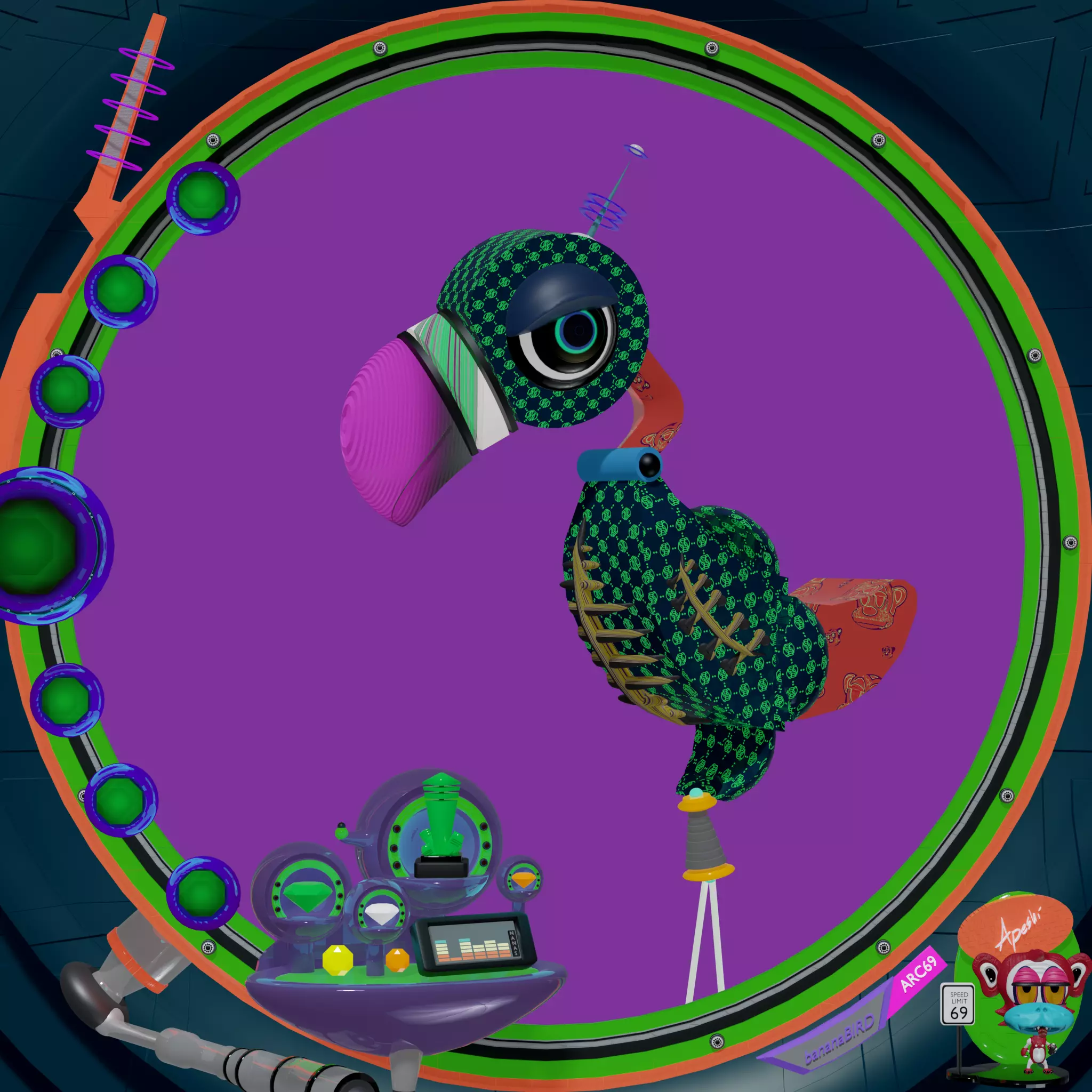 bananaBIRD #468 NFT on Algorand