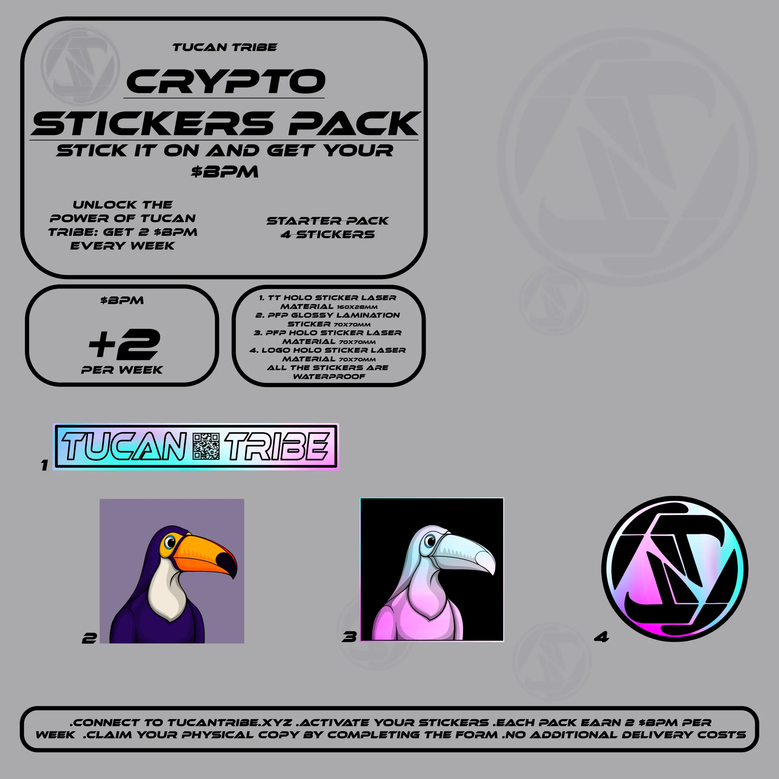 Tucan Tribe Crypto Stickers #385 NFT on Algorand