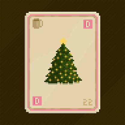 Christmas Tree Caffeine Card