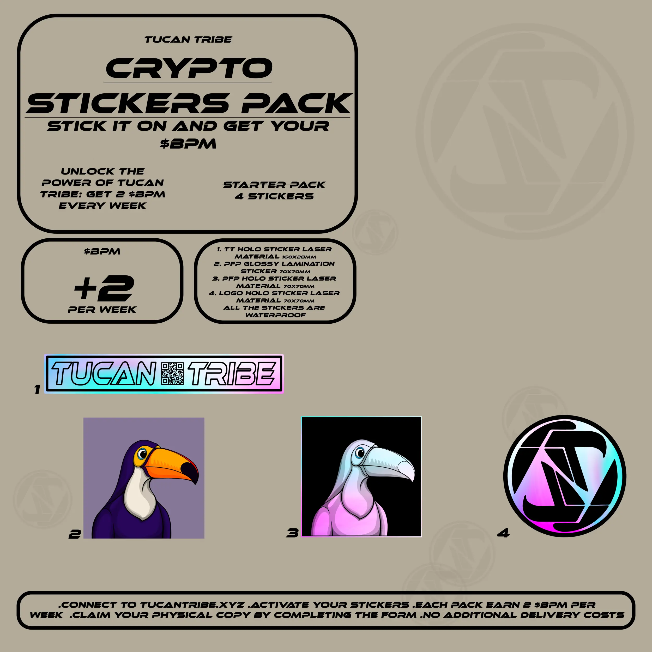 Image of Tucan Tribe Crypto Stickers  #98