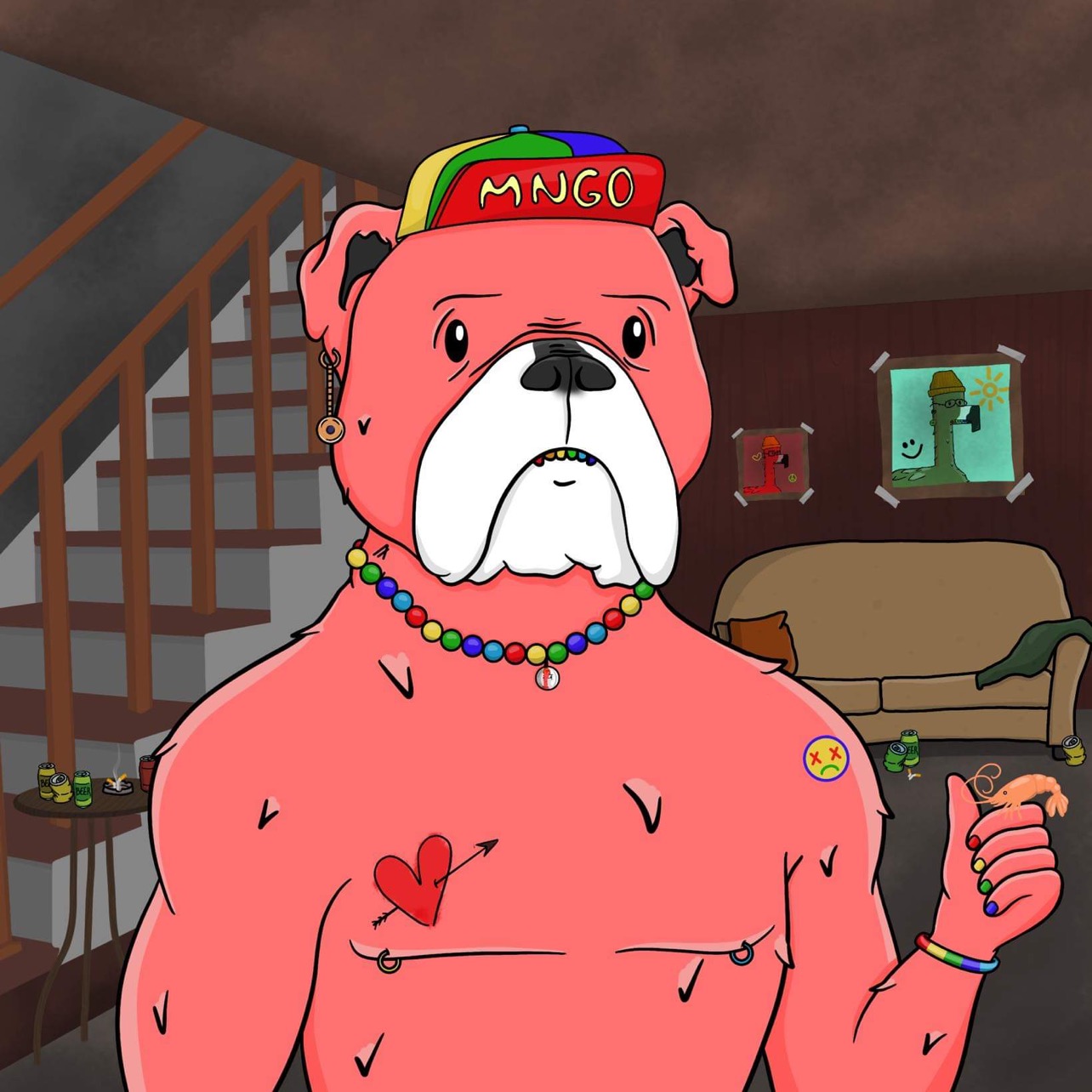 Lazy Bulldog #018 (MNGO Collab) NFT on Algorand