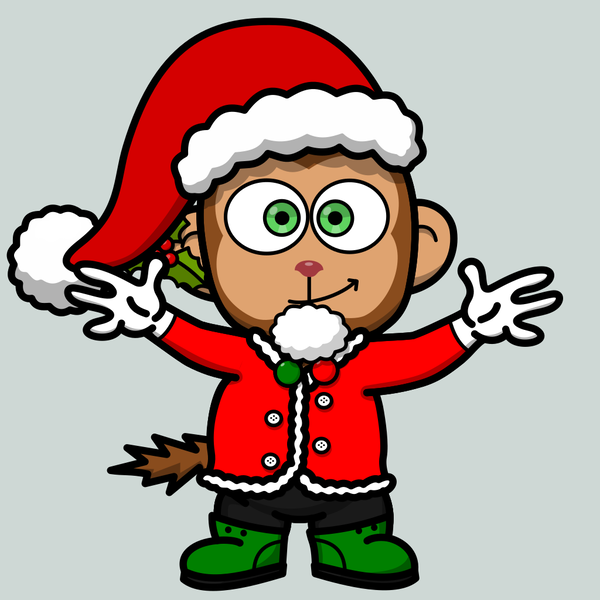 Image of Christmas Space Monkey #234