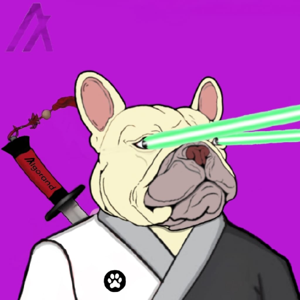 Algo Frenchies #28  Ninja Dobbie NFT on Algorand
