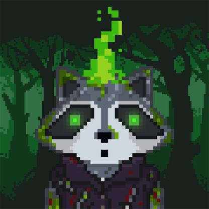 Pixel Raccoon #2500