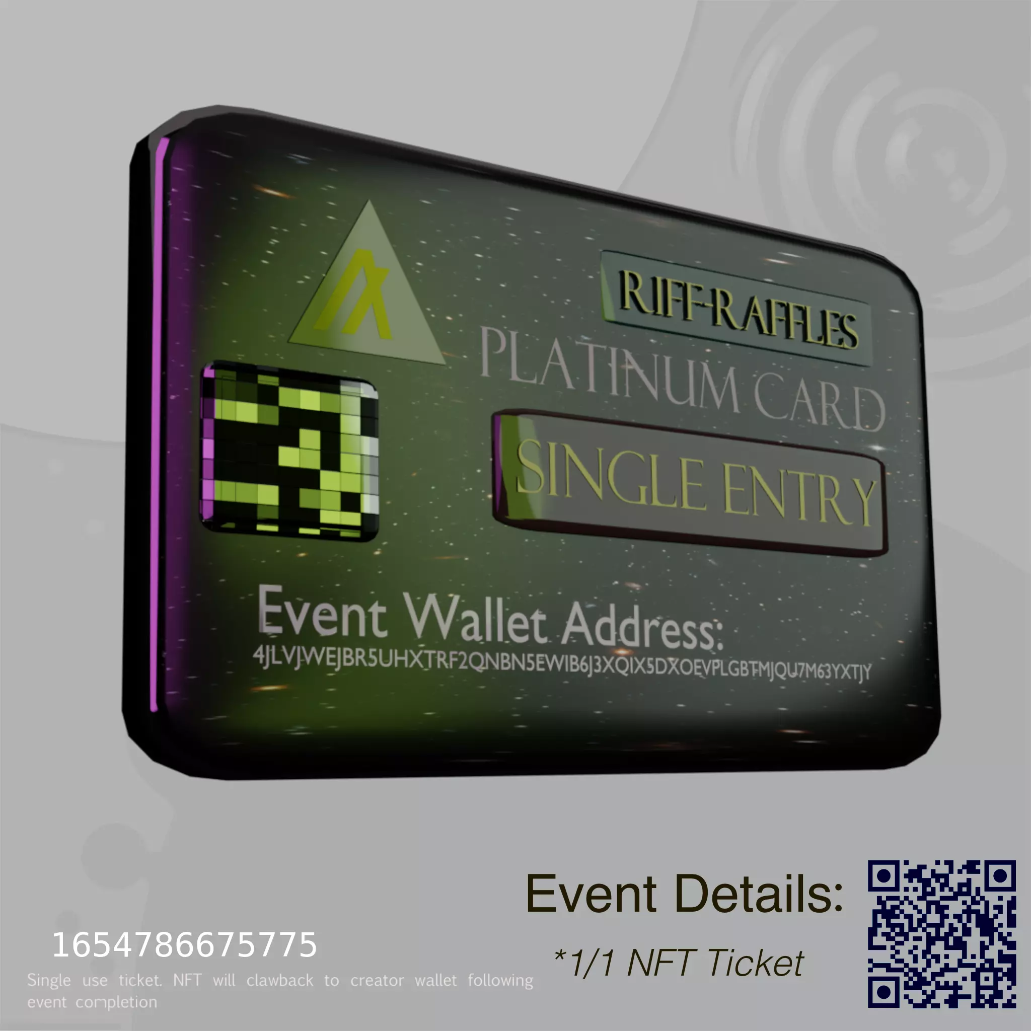 Riff-Raffles-Platinum #25 NFT on Algorand