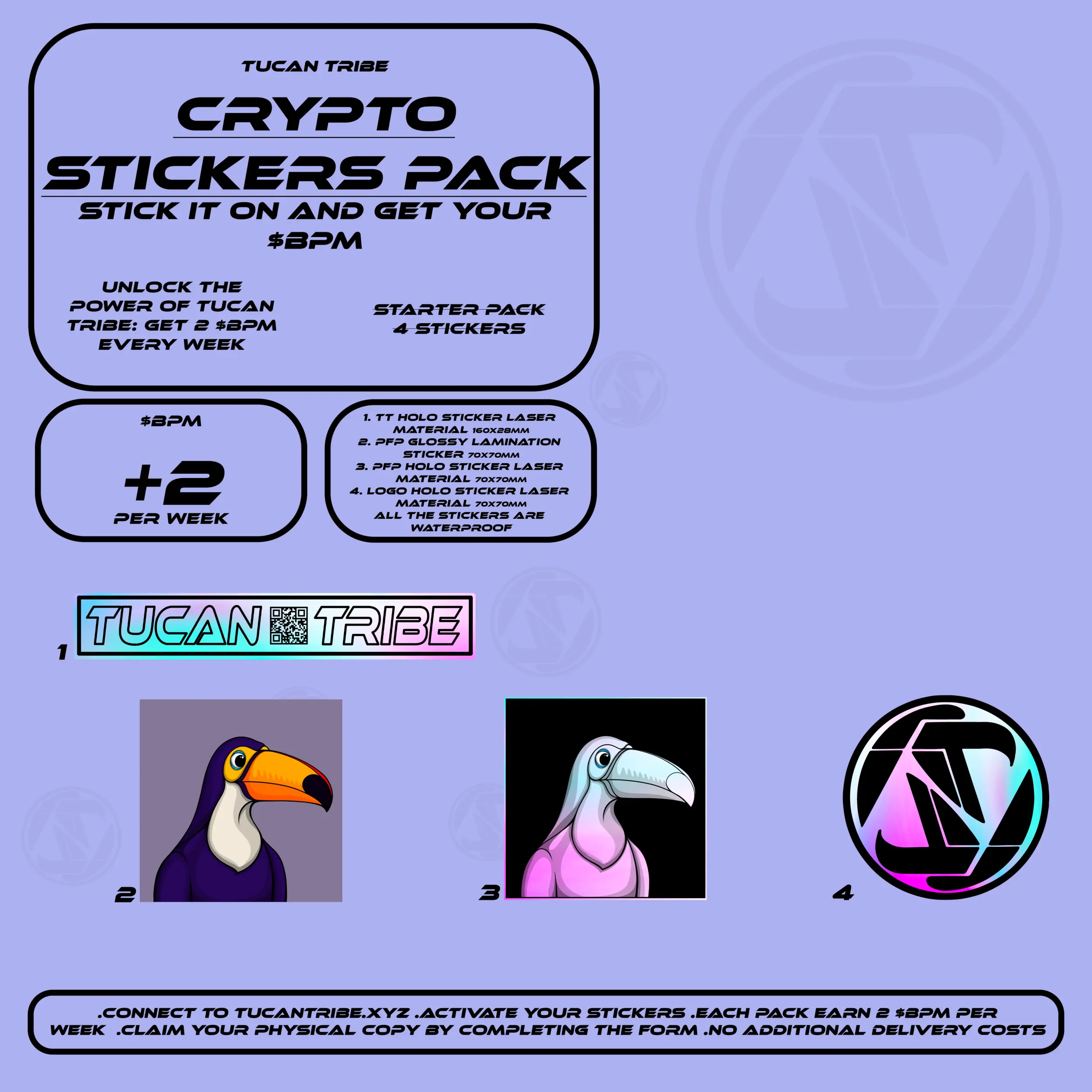 Image of Tucan Tribe Crypto Stickers  #82