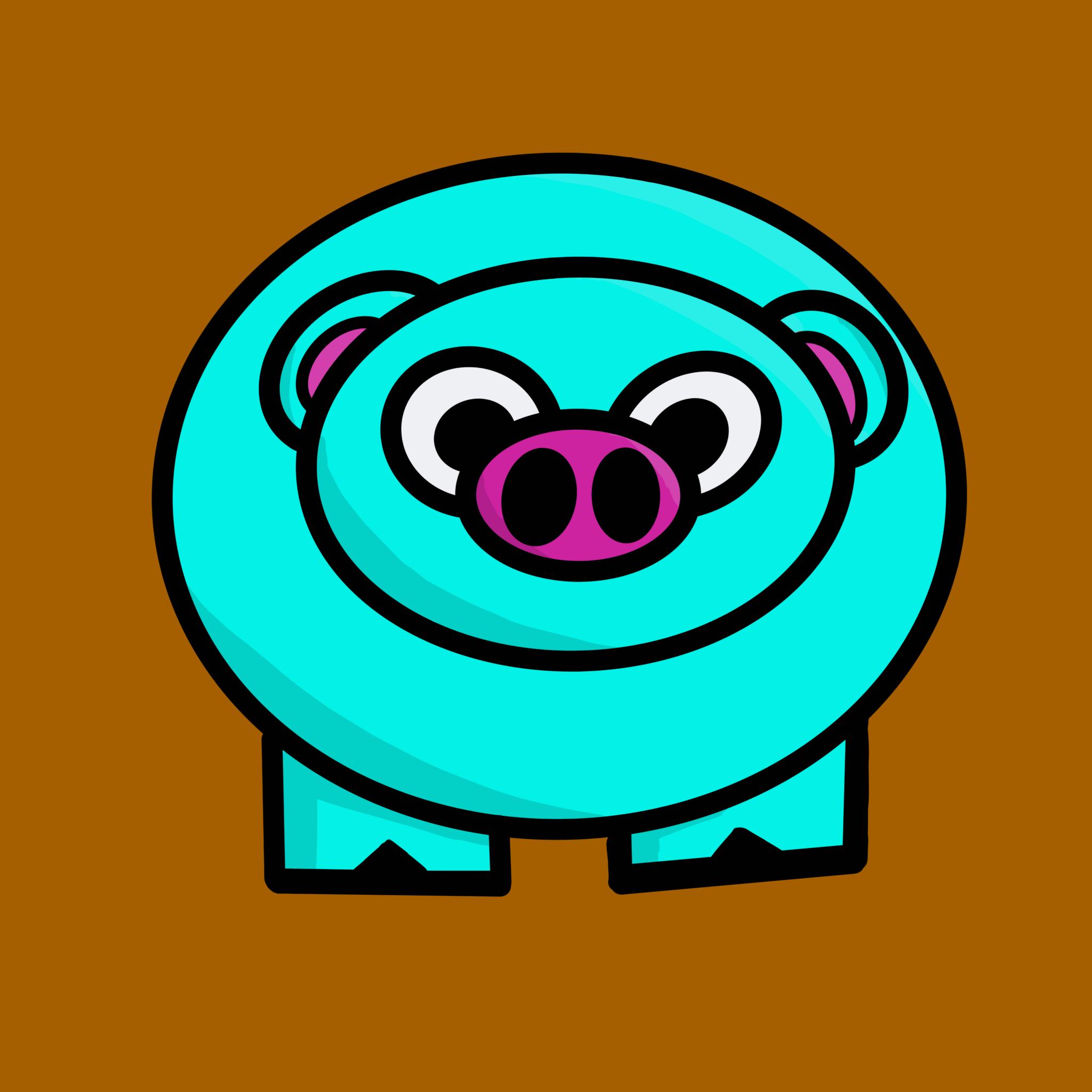 Teal Crypto Pig NFT on Algorand