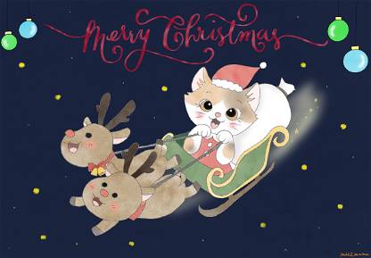 Pastel Cats - Merry Christmas #1